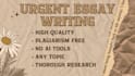 write fast and reliable urgent essay