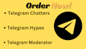 do telegram community manager with 100 chatter, telegram hype, telegram ads