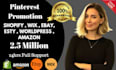 promote shopify store, etsy, ebay, amazon, wix website on pinterest in USA, UK