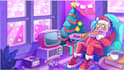 draw christmas and halloween theme illustration