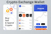 create crypto wallet app UI design, figma, dapp UI design