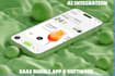 develop saas bubble mobile app ai chatbot crm software web application, html php