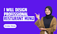 design professional restaurant menu