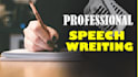 write your professional speech that you want