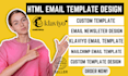 do responsive html email template newsletter design for crm mailchimp klaviyo