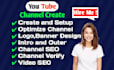 youtube channel create and setup SEO