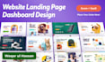 design creative landing page, dashboard in figma