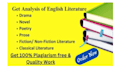 do english literature, short story analysis, poetry linguistics and composition