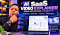 create saas explainer video, 2d ai animation saas product demo video ai motion