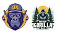 create vintage monkey gorilla badge logo