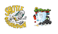 design retro cartoon character graffiti logo
