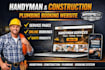 build handyman website construction wordpress website plumbing booking website
