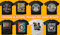 create custom and trendy t shirt designs for your brand