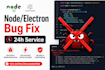 fix your nodejs or electron app errors fast debugging