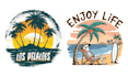 create high quality summer skeleton surfing  beach logo