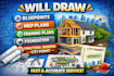 draw blueprints, mep, framing plans, foundation, structural drawing city permit