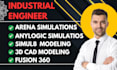 create arena, simul8, and anylogic simulations with monte carlo analysis, excel