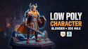 create game ready low poly 3d character model