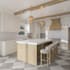 create modern 3d kitchen renderings for homes and apartments