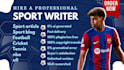 write a sport scripts, youtube scriptwriter sports articles and blog sport ebook