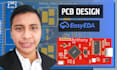 design a custom pcb in easyeda for esp32 arduino and iot