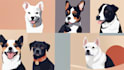 draw minimalist pet illustration portrait vector
