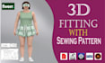 make sewing pattern with 3d fitting turntable image