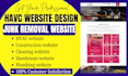 design havc website, construction website, cleaning website junk removal website