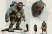 design concept art, characters and environments