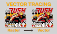 recreate any logo or image convert print ready color separation vector design