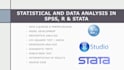 do statistical analysis in spss, r, stata