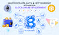 do blockchain development, smart contracts, dapps, cryptocurrency integration