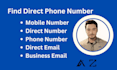 find direct phone and direct email