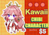 draw a cute chibi anime character,kawaii chibi fanart and oc