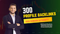 do 300 SEO profile backlinks with high domain authority