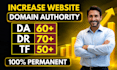 increase ahrefs dr 70 moz da 50 trust flow 40 plus quickly
