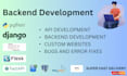 develop rest apis and web apps using flask, django, fast API, python