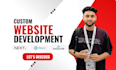 do custom website development,  full stack development react next js