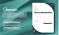 design customize invoice and template