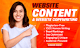 be your SEO website content writer for website copywriting