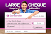 design big cheque, large cheque and selfie frames for any event