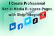create social media business pages with etsy integration etc
