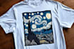draw unique custom linocut tshirt in my style