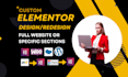 do elementor design or redesign for your website or specific sections