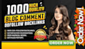 build powerfull 1000 blog comments high quality backlinks