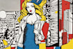 draw a retro pop art roy lichtenstein style