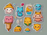 draw cute unique kawaii doodle art illustrations, icons