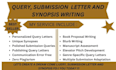 write unique query letter, synopsis, publishing query, submission query