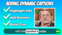 add dynamic captions or motion graphics to your video