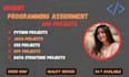 do urgent assignment in java css python c cpp and sql programming tasks